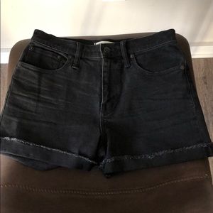 NWT Madewell black denim shorts